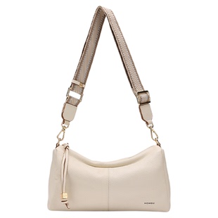 红谷包包2026新款夏季时尚真皮单肩腋下包波士顿枕头包女士包小包