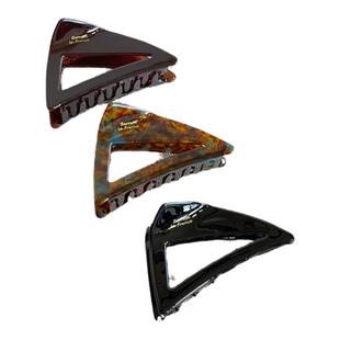 韩国france三角型抓夹中号醋酸发夹盘发高级感小众鲨鱼夹头饰发饰