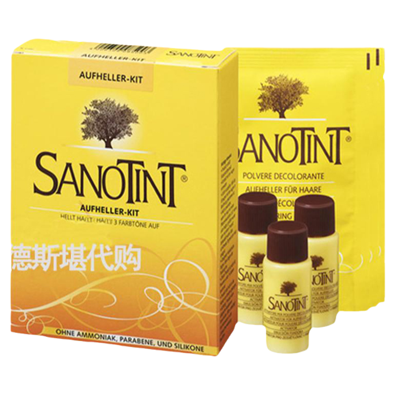 sanotint纯植物褪色膏不伤头发