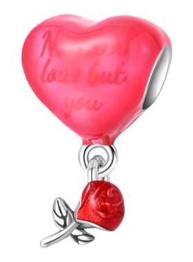 2024新品原创设计潘家风格手链珠子铜镀银心之吊饰无限爱意系列