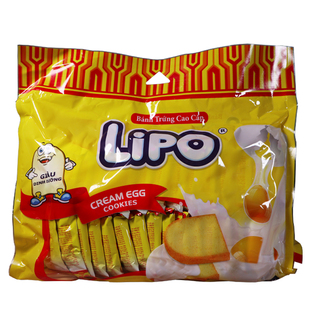 买2包邮/越南LIPO面包干300g鸡蛋奶油白巧克力饼干原味柠檬味260g