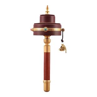 双层皮手动转金筒圣大解脱转金桶手摇转轮家用可插电的手摇藏式