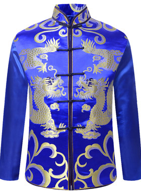 男老人冲喜云锦刺绣寿服全套