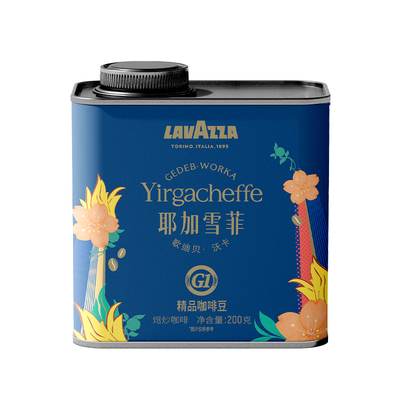【新品】LAVAZZA拉瓦萨耶加雪菲G1歌迪贝沃卡单一产地咖啡豆200g