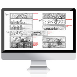 分镜代画手绘线稿故事板插画漫画定制逐帧动画制作动态分镜头设计