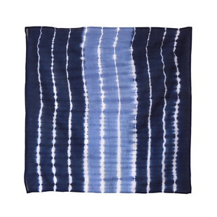 布茗堂 手工蓝染棉纱小方巾 头巾围巾包包饰巾吸水茶巾