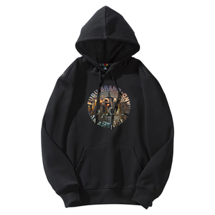 香港潮牌余文乐同款卫衣男连帽宽松大码秋冬流行加绒超火情侣上衣