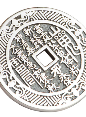 仓吉s925银花钱八卦配饰挂件