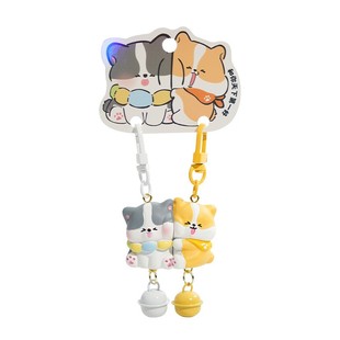 生肖小狗贴贴柴犬情侣对扣柯基西施挂件比熊磁吸公仔西高地包挂饰