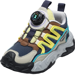 百丽童鞋女童运动鞋2026春季新款儿童户外徒步鞋男童中大童旋扣鞋