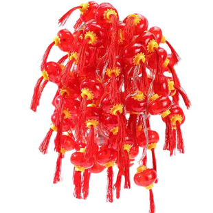 太阳能结婚神器红灯笼树上装饰挂件新款户外灯水晶小彩灯防水挂饰