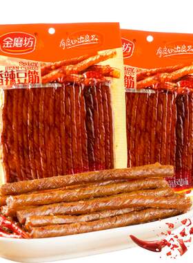 金磨坊辣条香辣豆筋120g*6包面筋