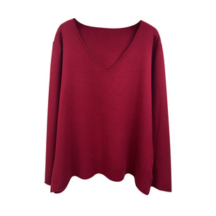 毛衣大码女胖mm200斤秋冬V领正肩宽松遮肚子显瘦高级感2025年上衣