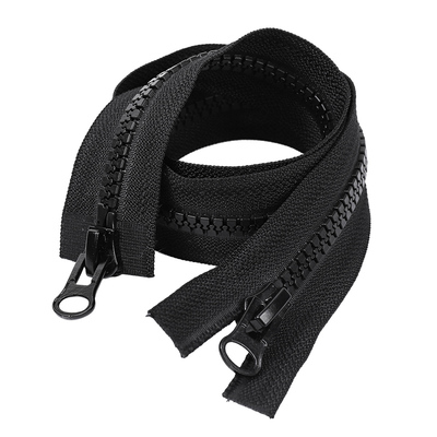 80厘米5号树脂双开尾拉链加长羽