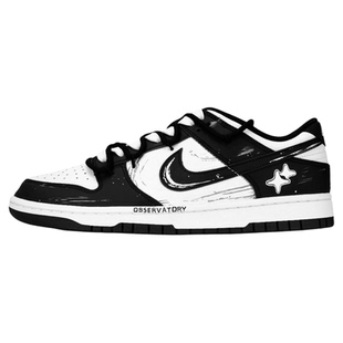 【定制球鞋】NikeDunk黑白熊猫风驰电掣时尚潮流耐磨板鞋男女同款