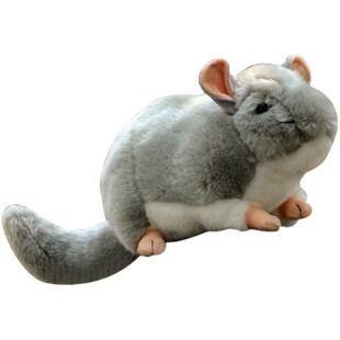 可爱龙猫毛绒公仔灰色胖老鼠玩偶布娃娃仿真大尾巴鼠玩具儿童礼物