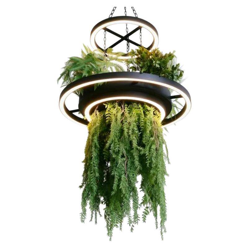 定制双层仿真植物圆形吊灯商场酒店大堂售楼部餐厅酒吧工装饰灯具
