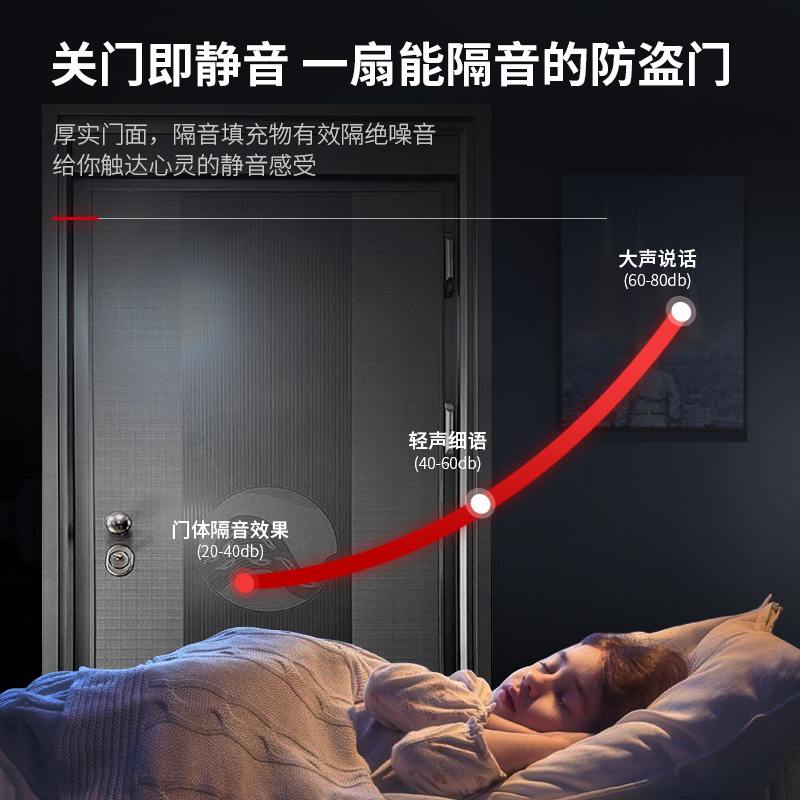 304不锈钢进户防盗门智能锁韩式门 商品房入户门通风防盗门安全门