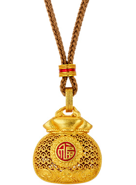 麒麟献瑞福袋沙金项链男女款高级感轻奢小众2025新款吊坠生日礼物