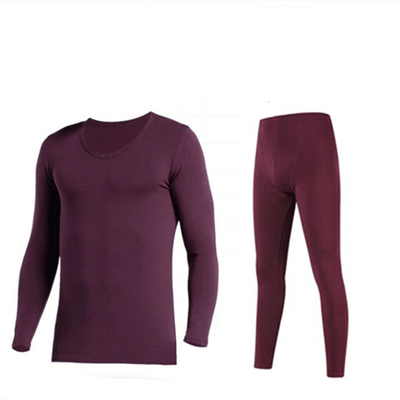 莫代尔V领男士保暖内衣套装