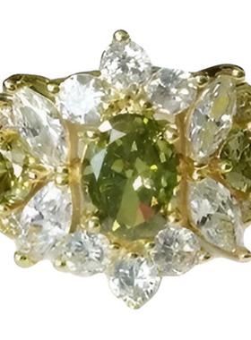 vintage中古橄榄绿戒指