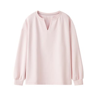 ZzZHANG|惬意春日_慵懒格调V领宽松百搭row风松弛感T恤