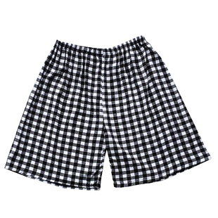 棉绸睡裤男女短裤夏季薄款人棉绵绸五分裤外穿人造棉家居裤沙滩裤