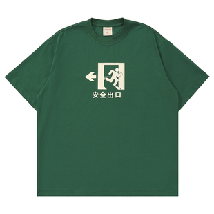 Mentmate 26SS 小众街头个性安全出口印花T恤夏 男女情侣短袖tee