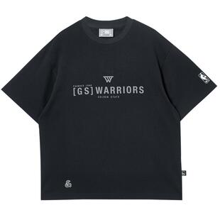 杰克琼斯NBA联名款秋季新款金州勇士队篮球印花纯棉短袖T恤男装