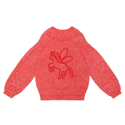 【红色小飞马】灯笼袖毛衣拜年服