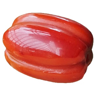 天然南红玛瑙南瓜珠玛瑙满色满肉顶珠腰珠雕刻手串项链diy配饰