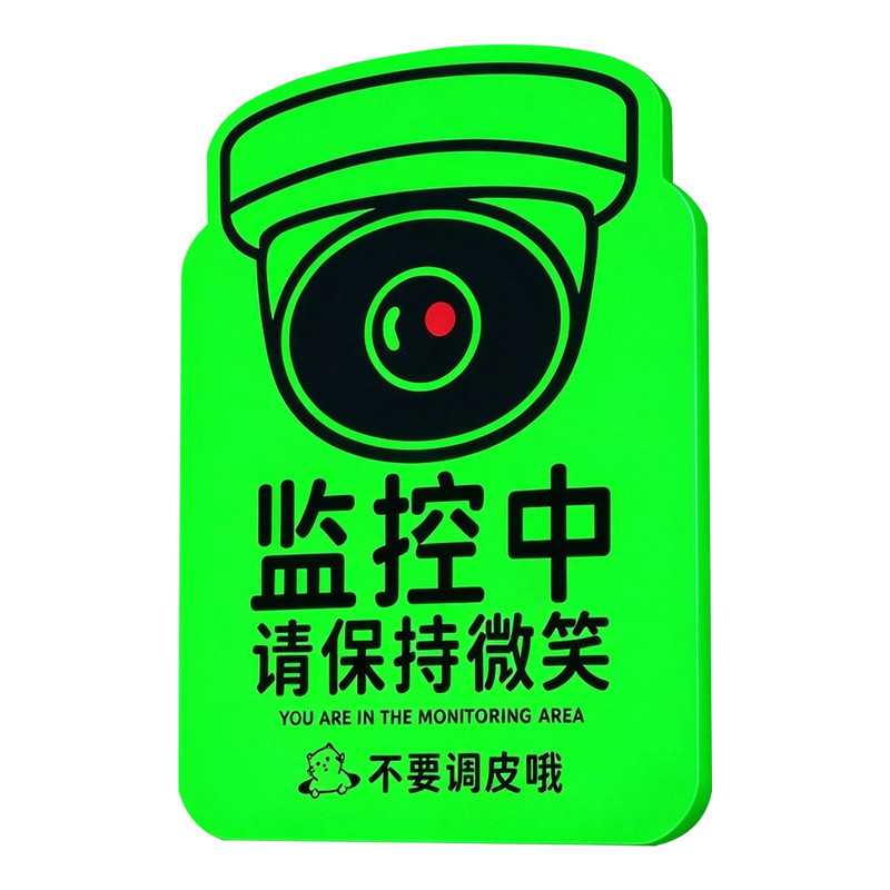 监控警示牌夜光款门口提示牌