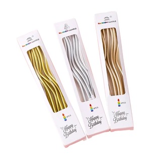 曲线蜡烛蛋糕装饰摆件螺旋生日蜡烛烘焙螺纹创意网红弯曲蜡烛插件