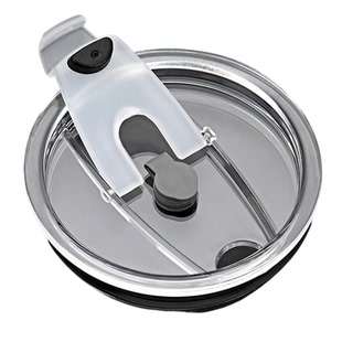 透明杯盖通用水杯配件透明防尘防漏可插吸管密封硅胶吸管食品级