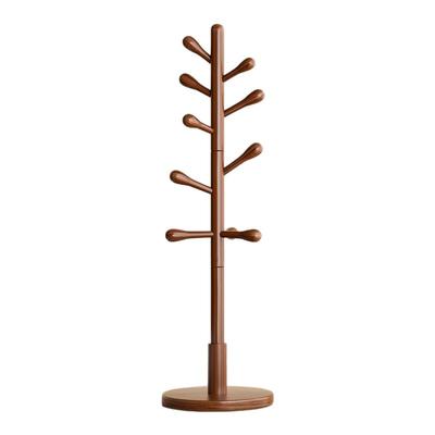 榉木挂衣架实木衣架落地衣帽架家用卧室简易立式挂衣杆室内挂包架