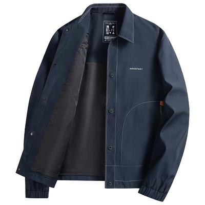 罗蒙男士时尚休闲百搭翻领夹克衫