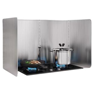 厨房挡油板不锈钢炒菜耐高温油烟机隔热防油挡板煤气灶台防溅防火