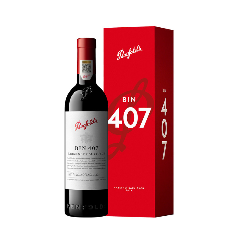奔富BIN407红酒礼盒澳洲进口赤霞珠干红葡萄酒官方正品行货送礼