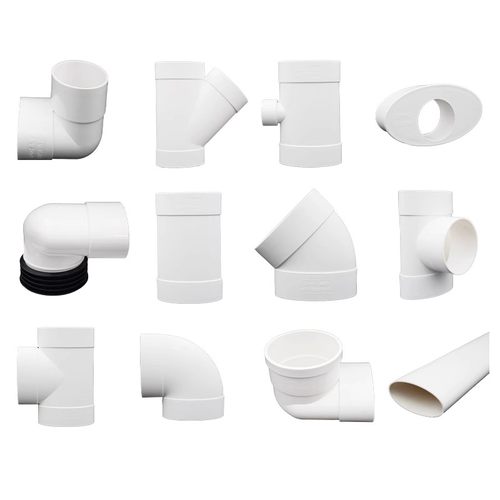 pvc扁管配件大全马桶地漏移位器110排水管圆变扁三通弯头50/63/75