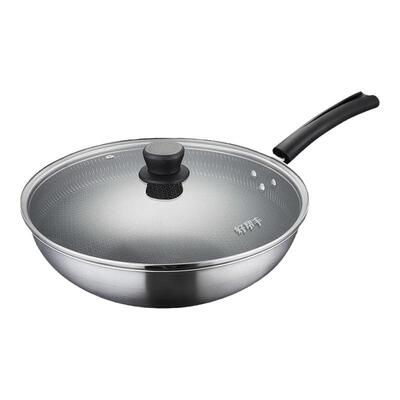 苏泊尔（SUPOR）好帮手蜂窝不锈钢304不锈钢防粘炒锅CC30HJK1