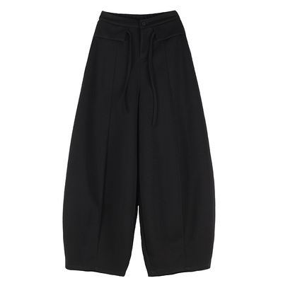 天香缘黑色灯笼裤弯刀裤哈伦裤女