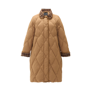 IAmMIX27冬季羽绒服外套女中长款宽松加厚保暖文艺休闲白鸭绒大衣