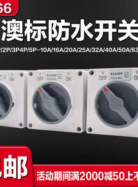ZJQP澳标防水开关56SW320  56SW310 56SW220 56SW332防水隔离开关