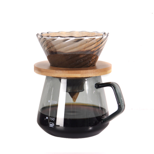 手冲咖啡壶套装钻石分享壶公道杯耐热玻璃壶螺旋过滤杯滴漏式漏斗