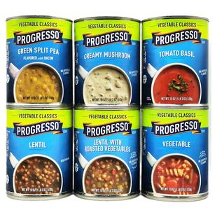 Progresso Soup浦氏番茄罗勒汤蛤蜊周打浓汤蔬菜汤蘑菇汤速食汤