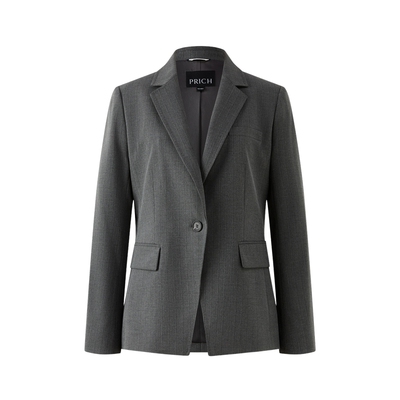 【零染】PRICH简约高智感职场纹理平驳领西装春季通勤女