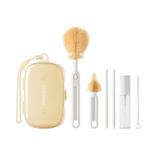 英氏奶瓶刷婴儿硅胶便携奶嘴刷套装宝宝清洗刷清洁刷旅行装沥水架