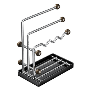 不锈钢厨房抹布置物架新款水槽台面洗碗布海绵收纳多功能沥水架子