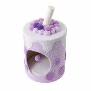 蜜罐猫爬架瑞士卷猫窝猫树一体珍珠奶茶桶大号冬季温暖猫桶221226