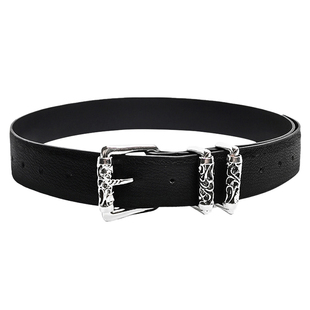 BELIEFYAO原创合金镂空雕花皮带设计感小众高街朋克潮流腰带男女